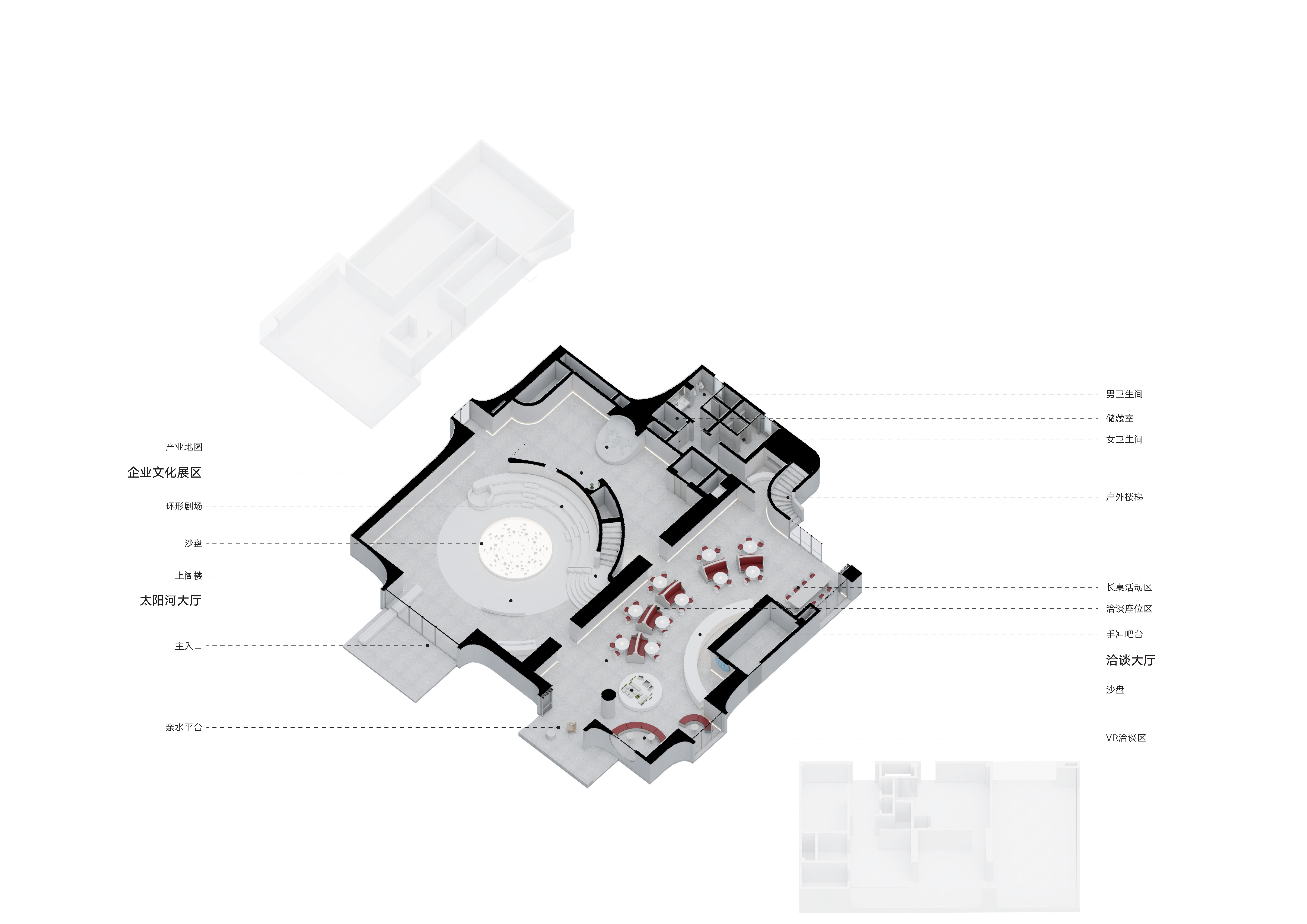 2_艺术中心一层轴侧图 First floor axon © Wutopia Lab.jpg