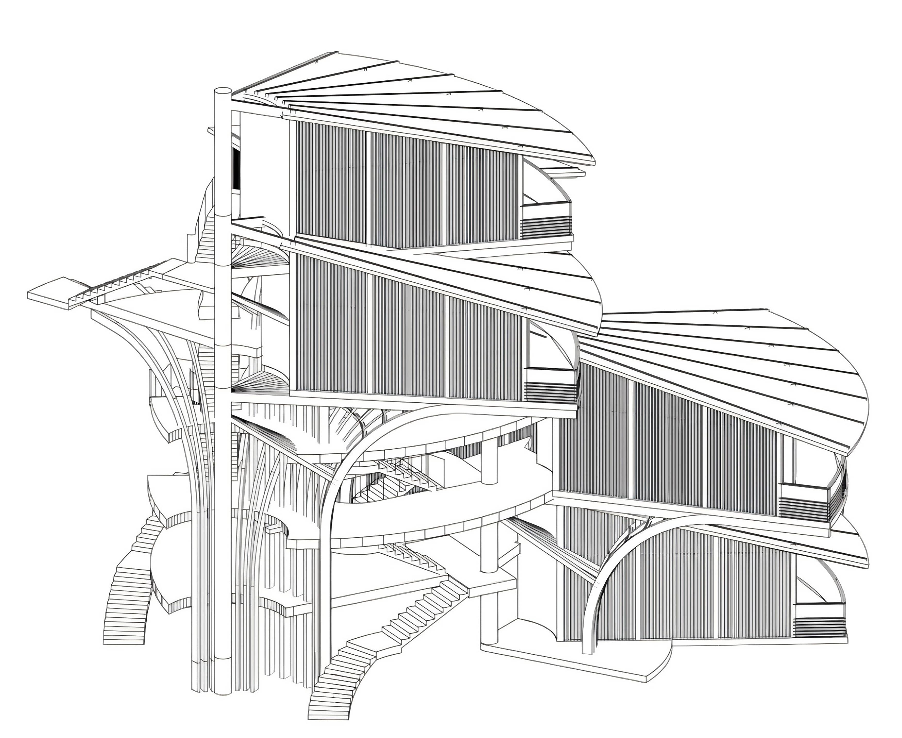 整体轴测图 Overall isometric drawing ©WH studio-tuya.jpg